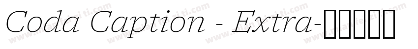 Coda Caption - Extra字体转换